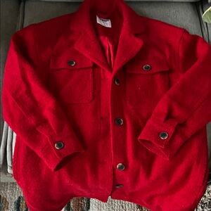 Old Navy Men's Vibrant Red Shirt Jacket